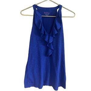 Lilly Pulitzer tank with ruffle collar purple Size Medium